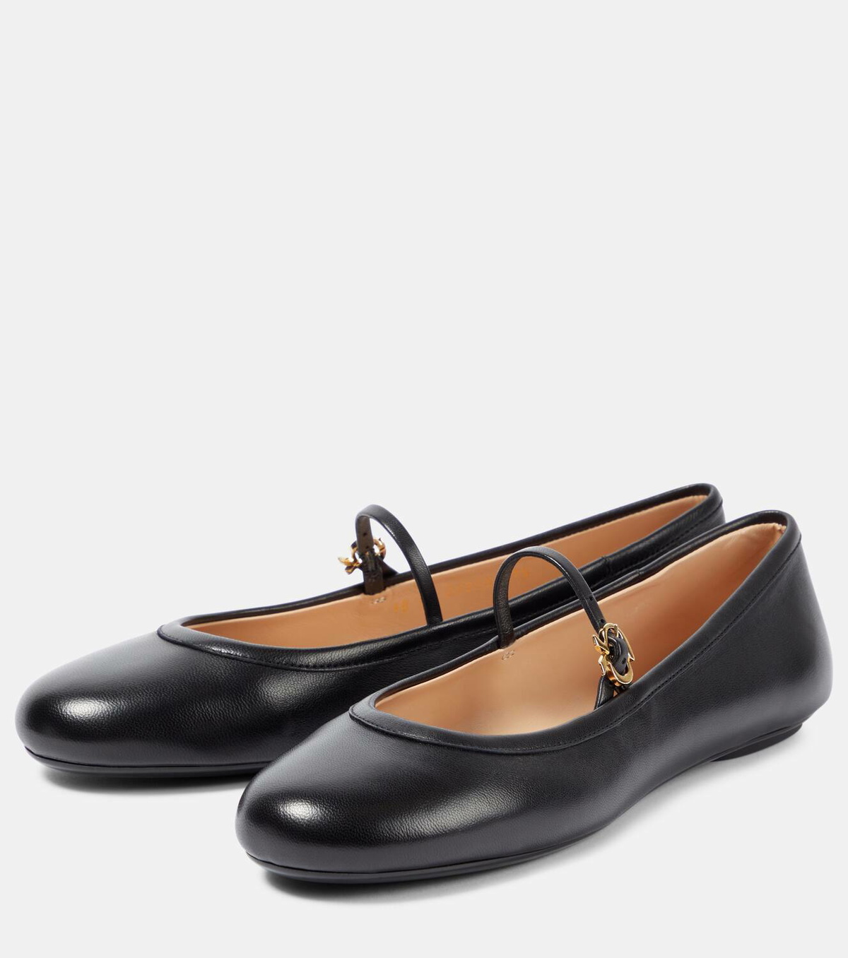Gianvito Rossi Carla leather Mary Jane ballet flats Gianvito Rossi