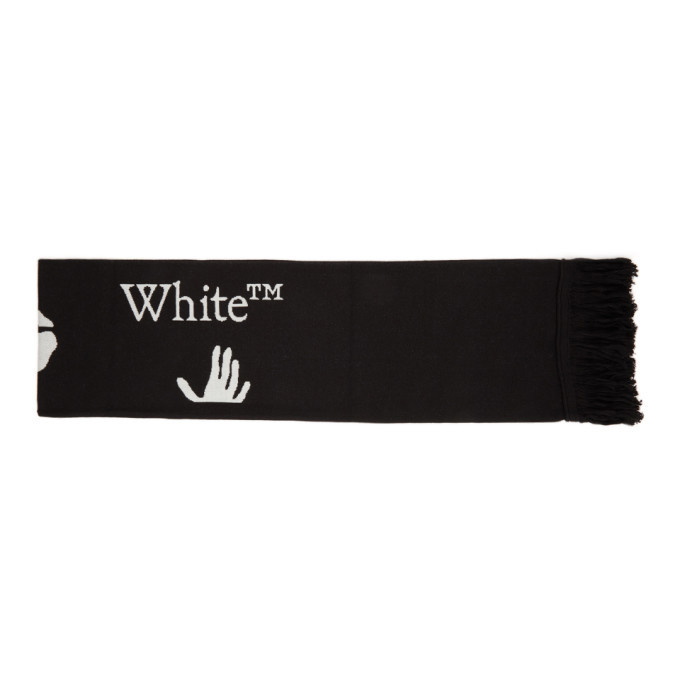 Photo: Off-White Black and White New Logo Scarf