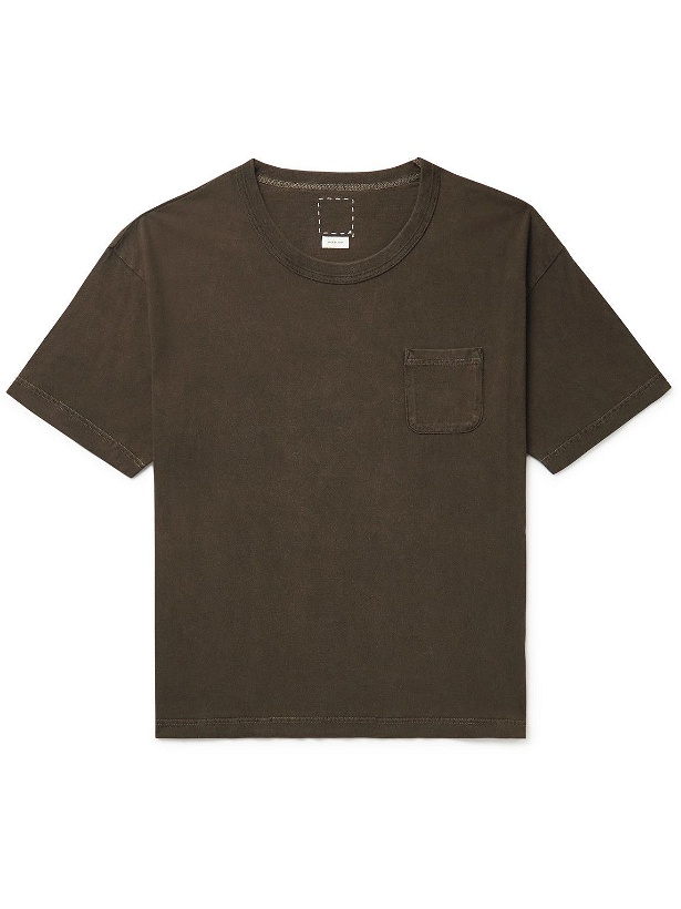 Photo: Visvim - Amplus Distressed Cotton-Jersey T-Shirt - Brown