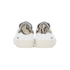Axel Arigato White and Beige Snake Triple Clean 90 Sneakers