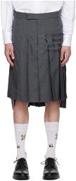 Thom Browne Gray 4-Bar Skirt