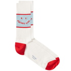 Paul Smith Men's Happy Block Sock in White