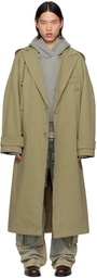 Entire Studios Khaki Double Breasted Trench Coat