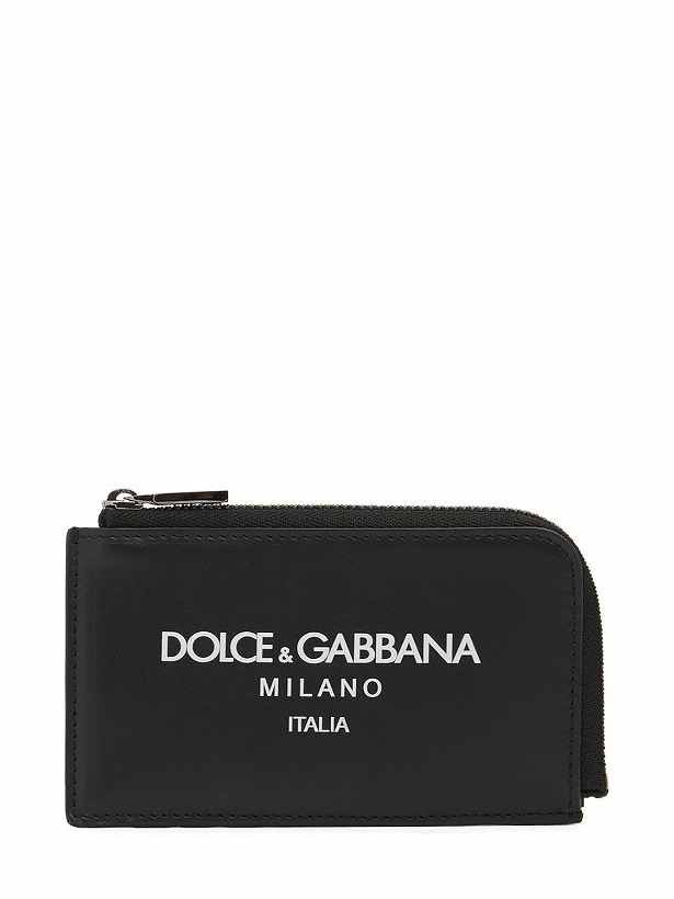Photo: DOLCE & GABBANA - Leather Logo Zip Around Card Holder