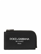 DOLCE & GABBANA - Leather Logo Zip Around Card Holder