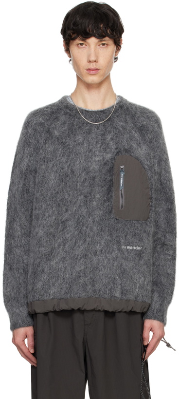 Photo: and wander Gray Mohair Wool Sweater