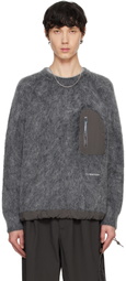 and wander Gray Mohair Wool Sweater