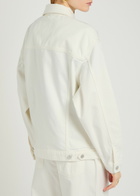 Anine Bing Rory Panelled Denim Jacket Ecru