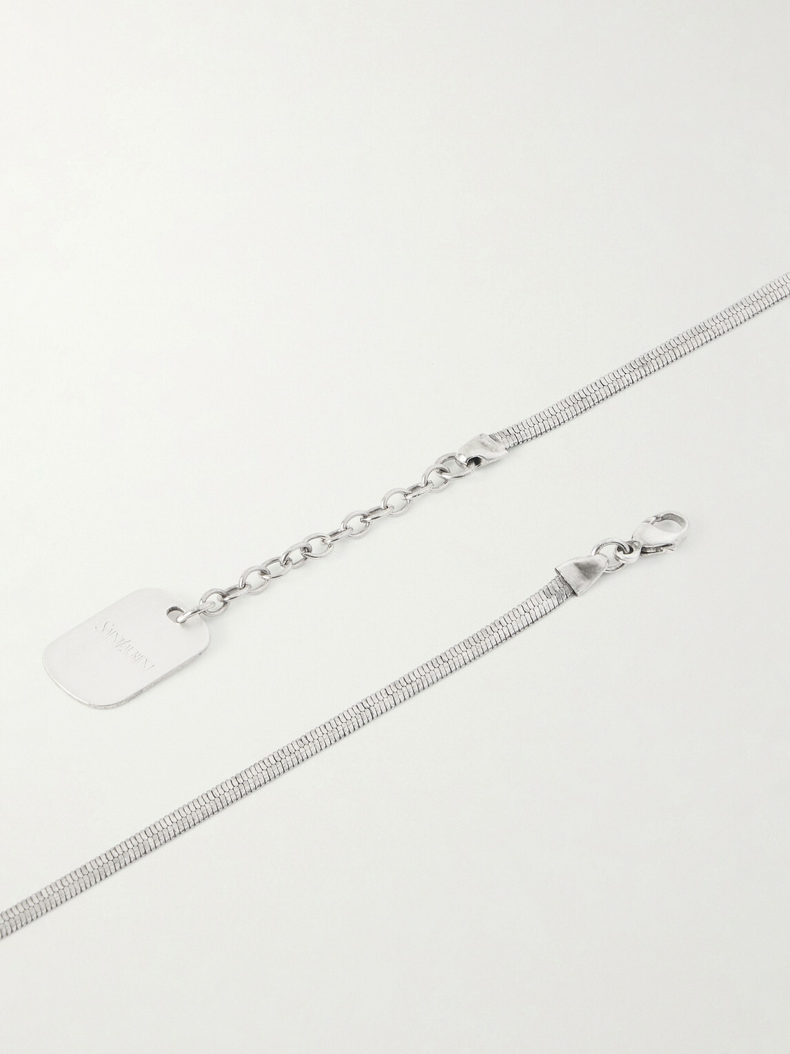 SAINT LAURENT - Silver-Tone Chain Necklace - Silver