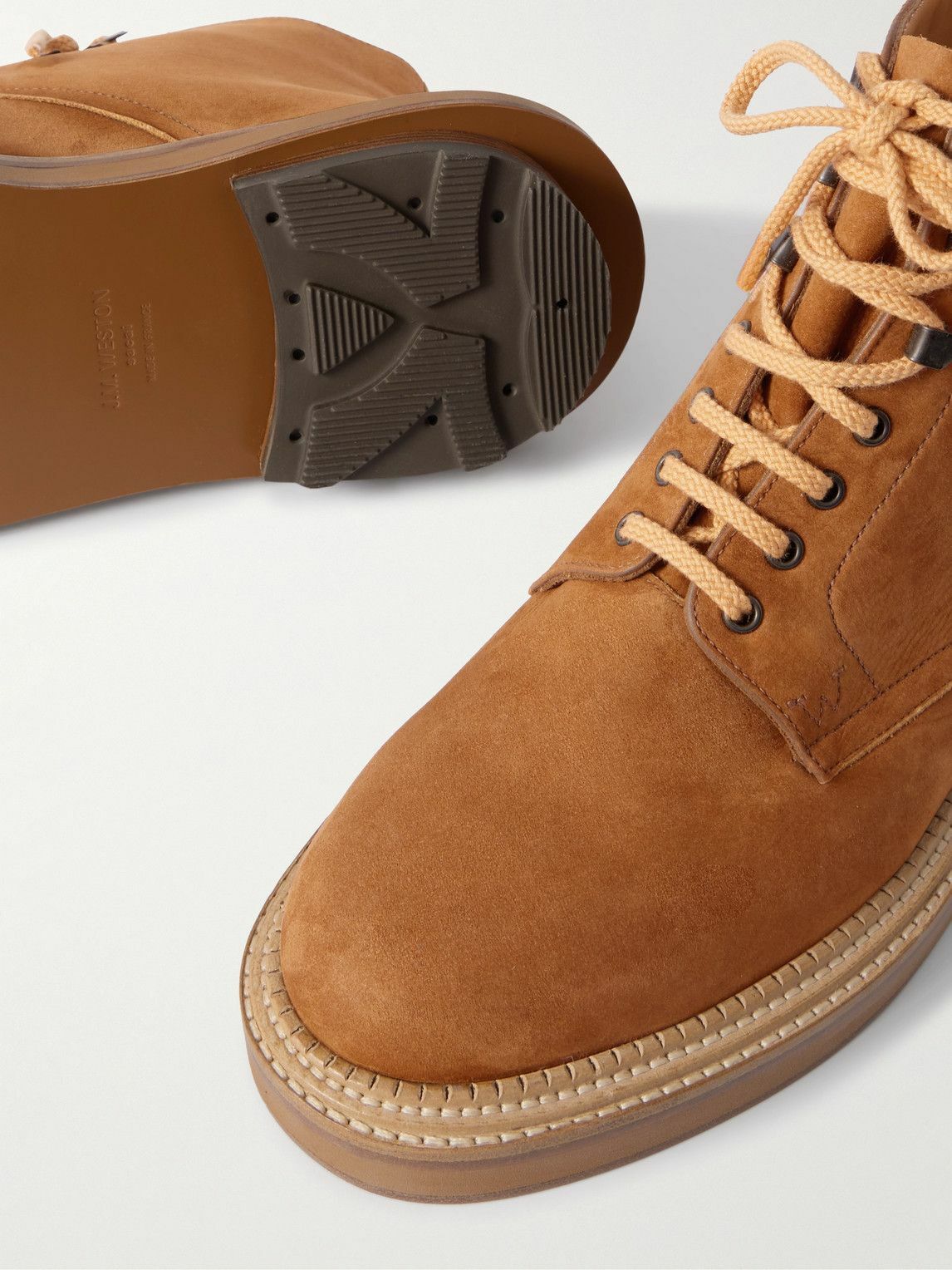 J.M. Weston - Sacai Suede Boots - Brown