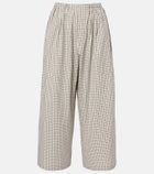 Proenza Schouler White Label Meadow checked cotton wide-leg pants