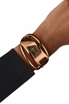Diesel Wrap-D brown leather watch - Timeframes Womens in Brown