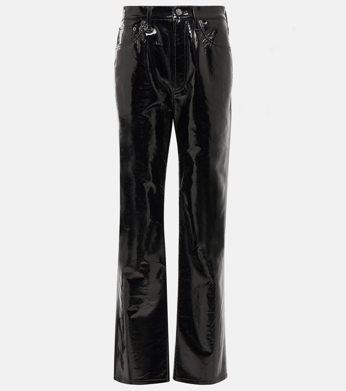 Agolde - 90s Pinch Waist leather-blend pants