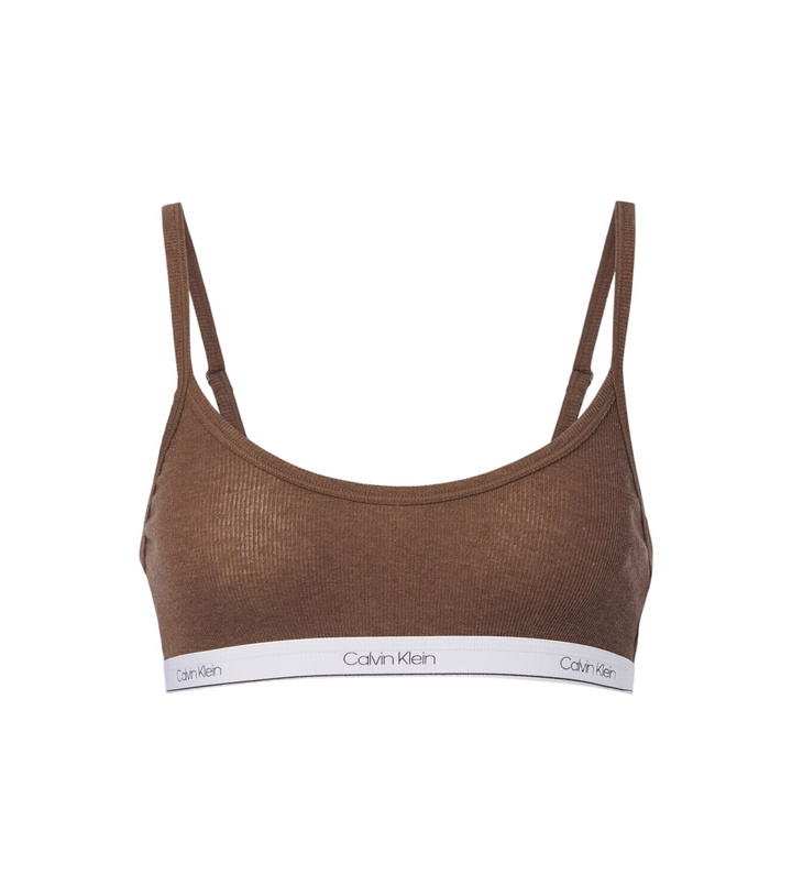 Photo: Calvin Klein Collection Sienna ribbed-knit cotton-blend bralette
