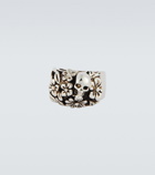 Alexander McQueen Floral Skull ring