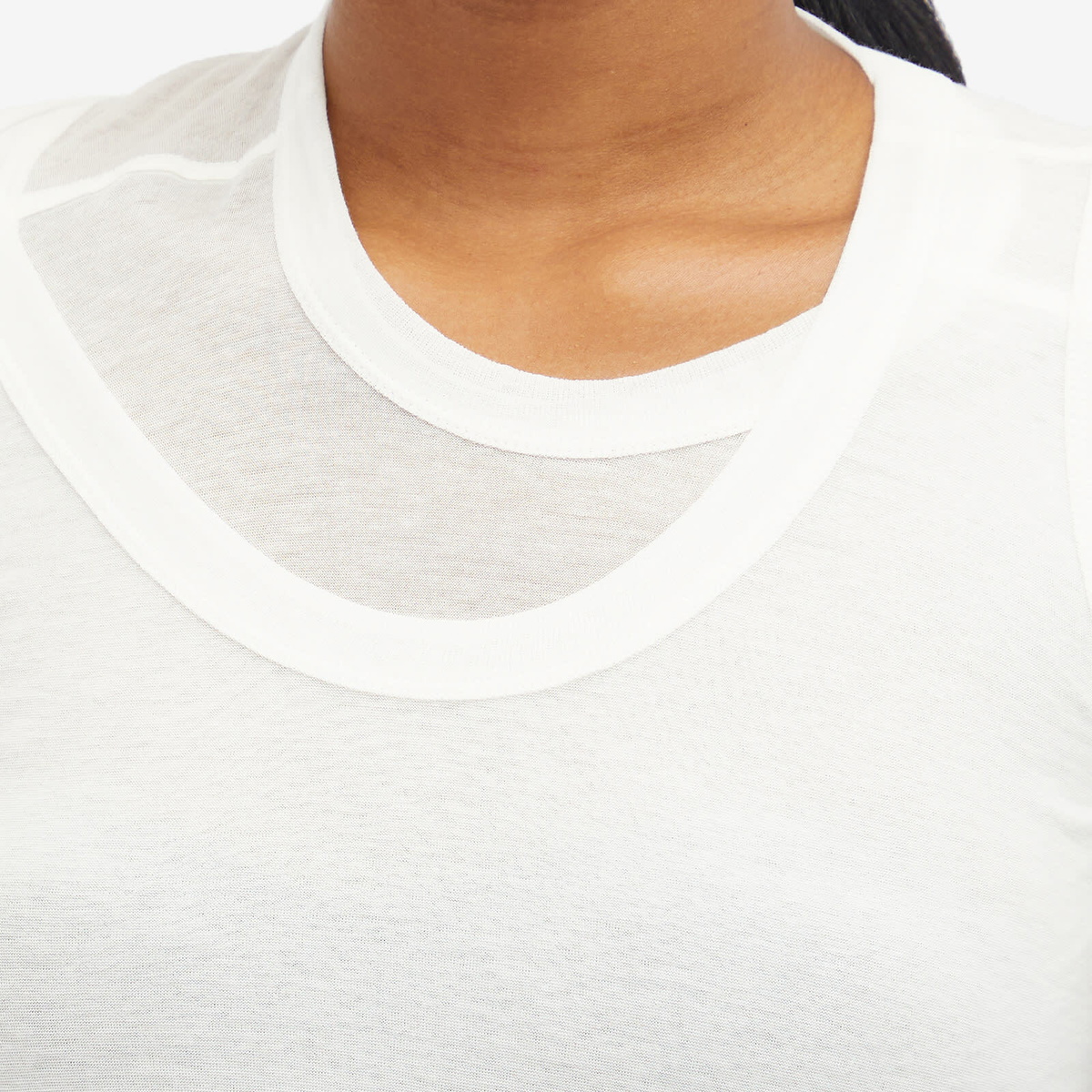 Rick Owens Women's Cropped Banana Top in Milk Rick Owens