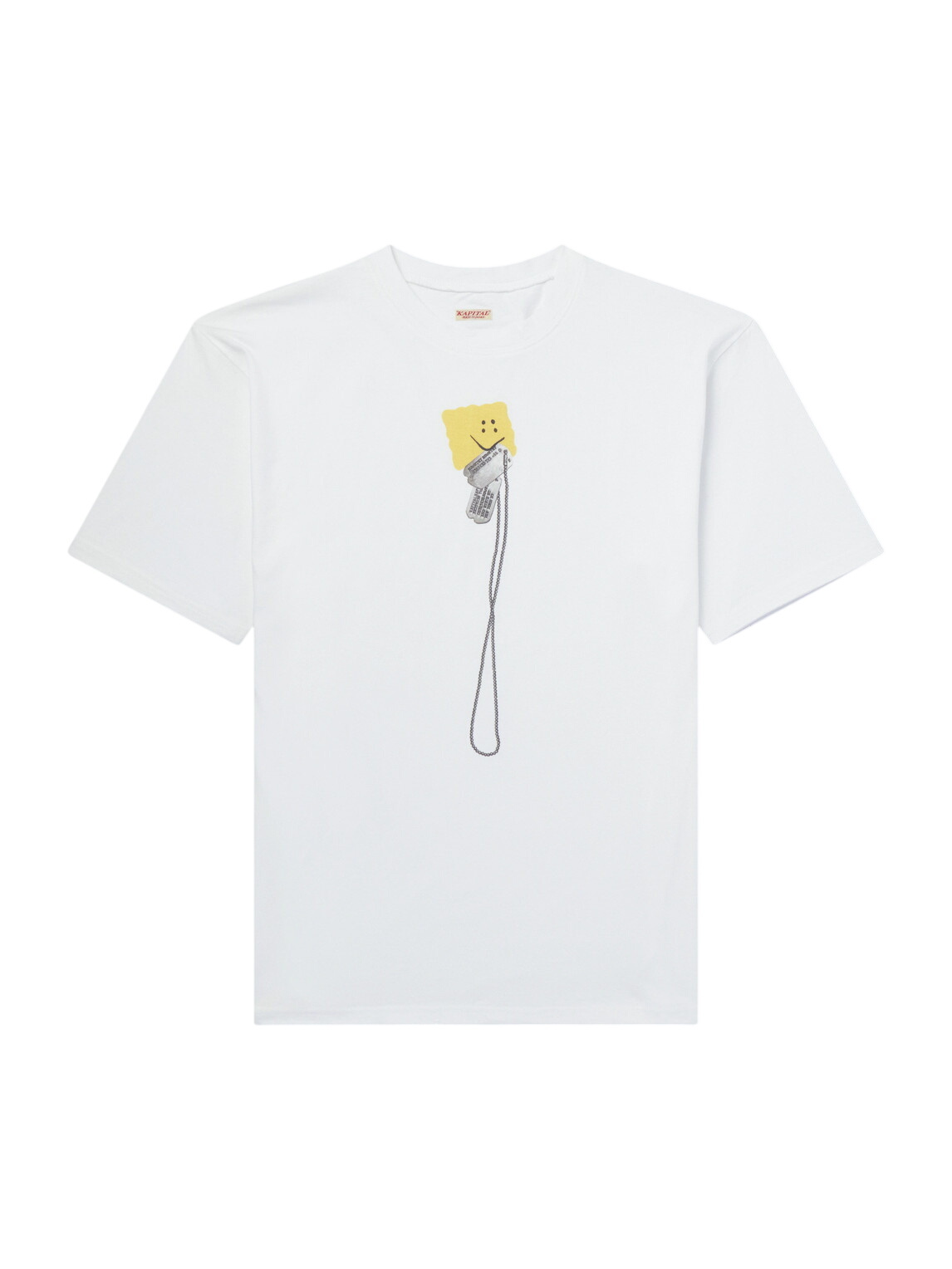 KAPITAL - Catpital Logo-Print Cotton-Jersey T-Shirt - White KAPITAL