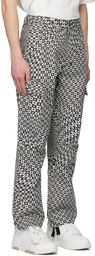 Ksubi Black & White Fugitive Check Out Cargo Pants