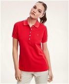 Brooks Brothers Women's Supima Cotton Stretch Pique Polo Shirt | Red