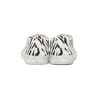 Saint Laurent White and Black Zebra Bedford Sneakers