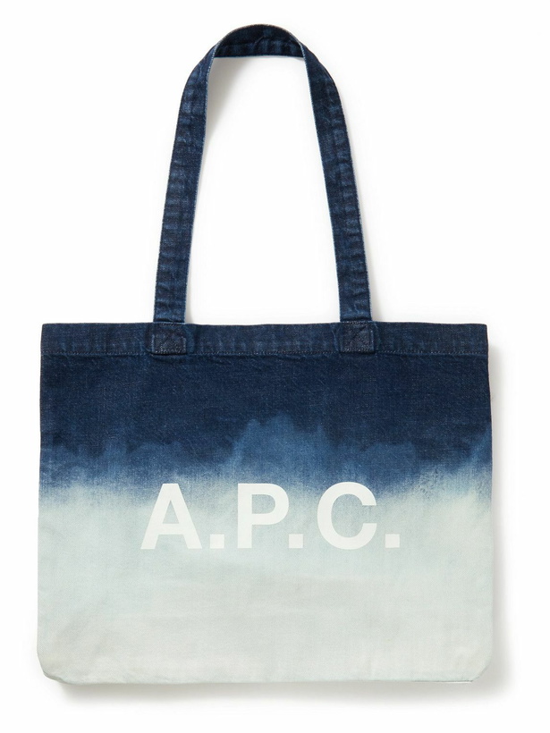 Photo: A.P.C. - Diane Denim Logo-Print Tote