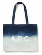 A.P.C. - Diane Denim Logo-Print Tote
