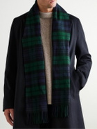 Johnstons of Elgin - Fringed Checked Cashmere Scarf and Gloves Set