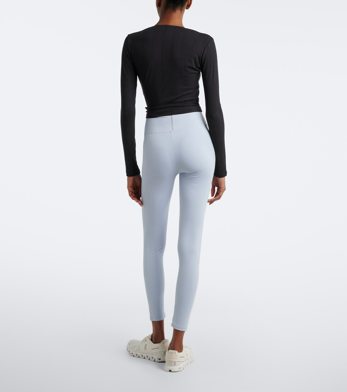 Norba Ribbed-knit wrap top
