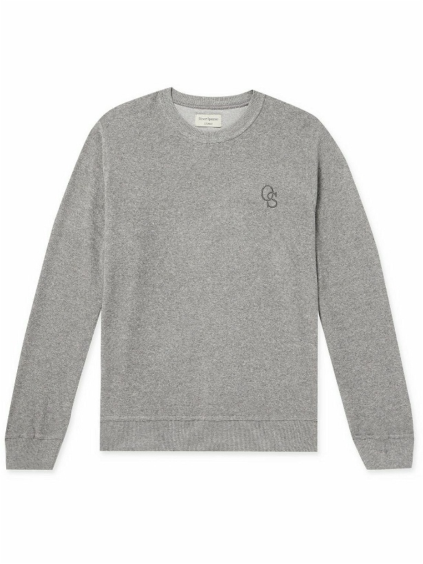 Photo: Oliver Spencer - Logo-Embroidered Cotton-Blend Terry Sweatshirt - Gray