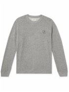 Oliver Spencer - Logo-Embroidered Cotton-Blend Terry Sweatshirt - Gray