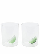 Maison Balzac Clear Lime-Cut Glass Set