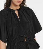 Deveaux New York - Lace-up peplum top