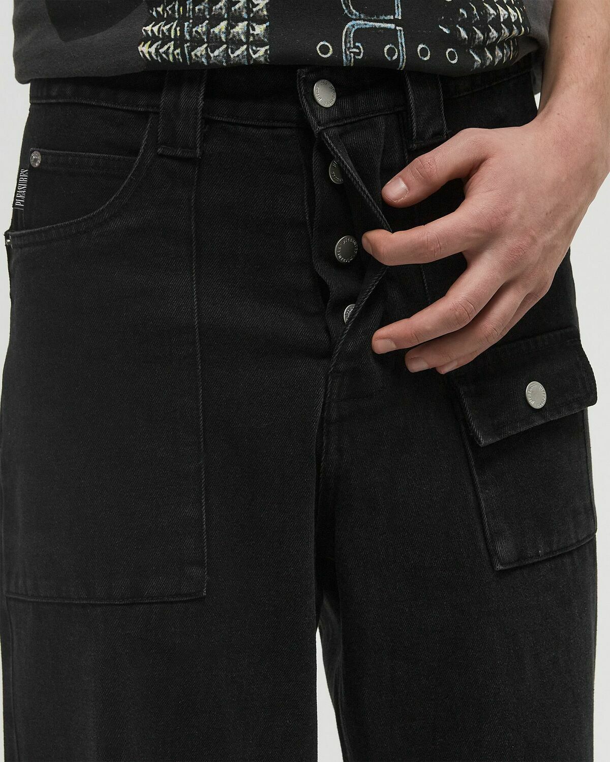 Pleasures GRIND BAGGY JEANS Black Men