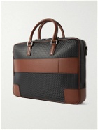 Serapian - Stepan Leather-Trimmed Monogrammed Coated-Canvas Briefcase