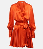 Zimmermann - Wrap silk satin minidress