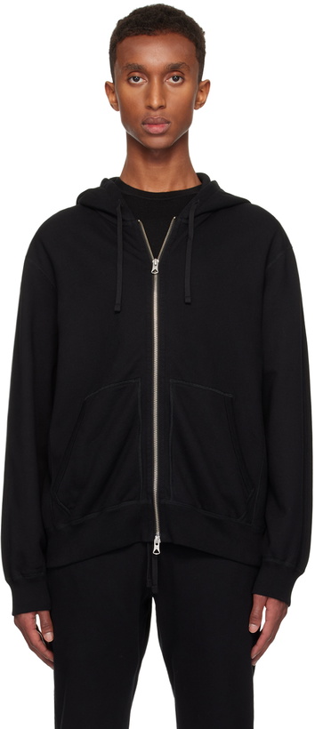 Photo: Reigning Champ Black Midweight Terry Standard Zip Hoodie