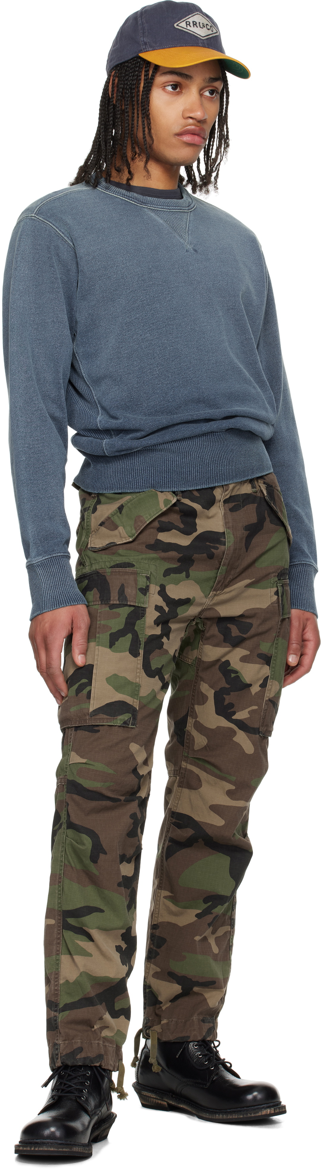 RRL Khaki Regiment Camo Ripstop Cargo Pants RRL