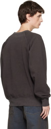 Les Tien Gray Heavyweight Binded Neck Raglan Sweatshirt