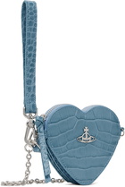 Vivienne Westwood Blue Heart Wristlet Pouch