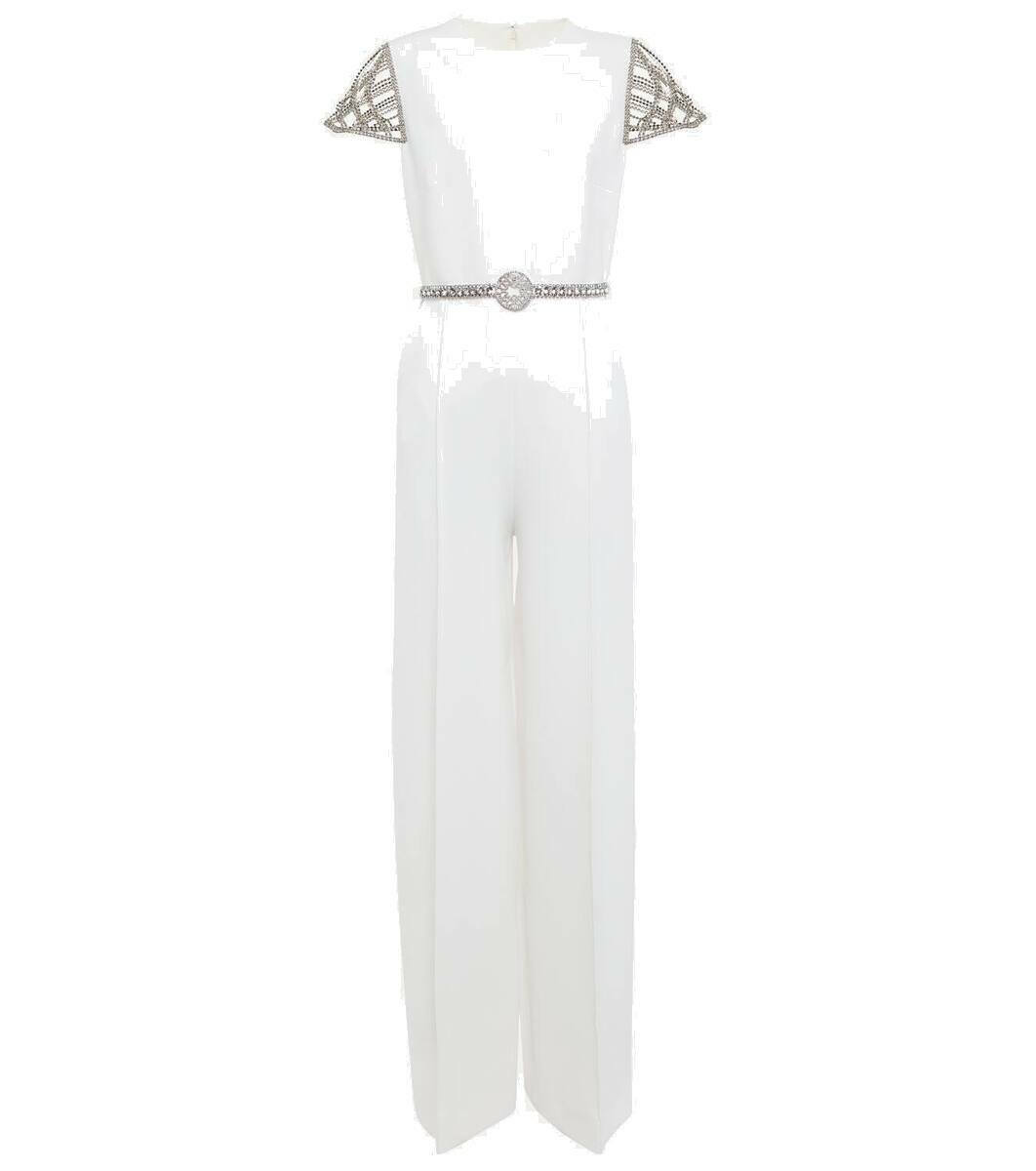 ELIE SAAB Gabardine Long Sleeve Short Jumpsuit Elie Saab