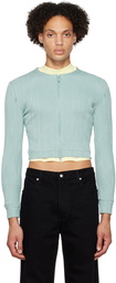 Eckhaus Latta Blue Sliced Cardigan