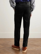 Kaptain Sunshine - D Slacks Straight-Leg Suvin Cotton-Corduroy Trousers - Black
