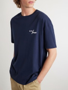 A.P.C. - Fragment Logo-Print Cotton-Jersey T-Shirt - Blue