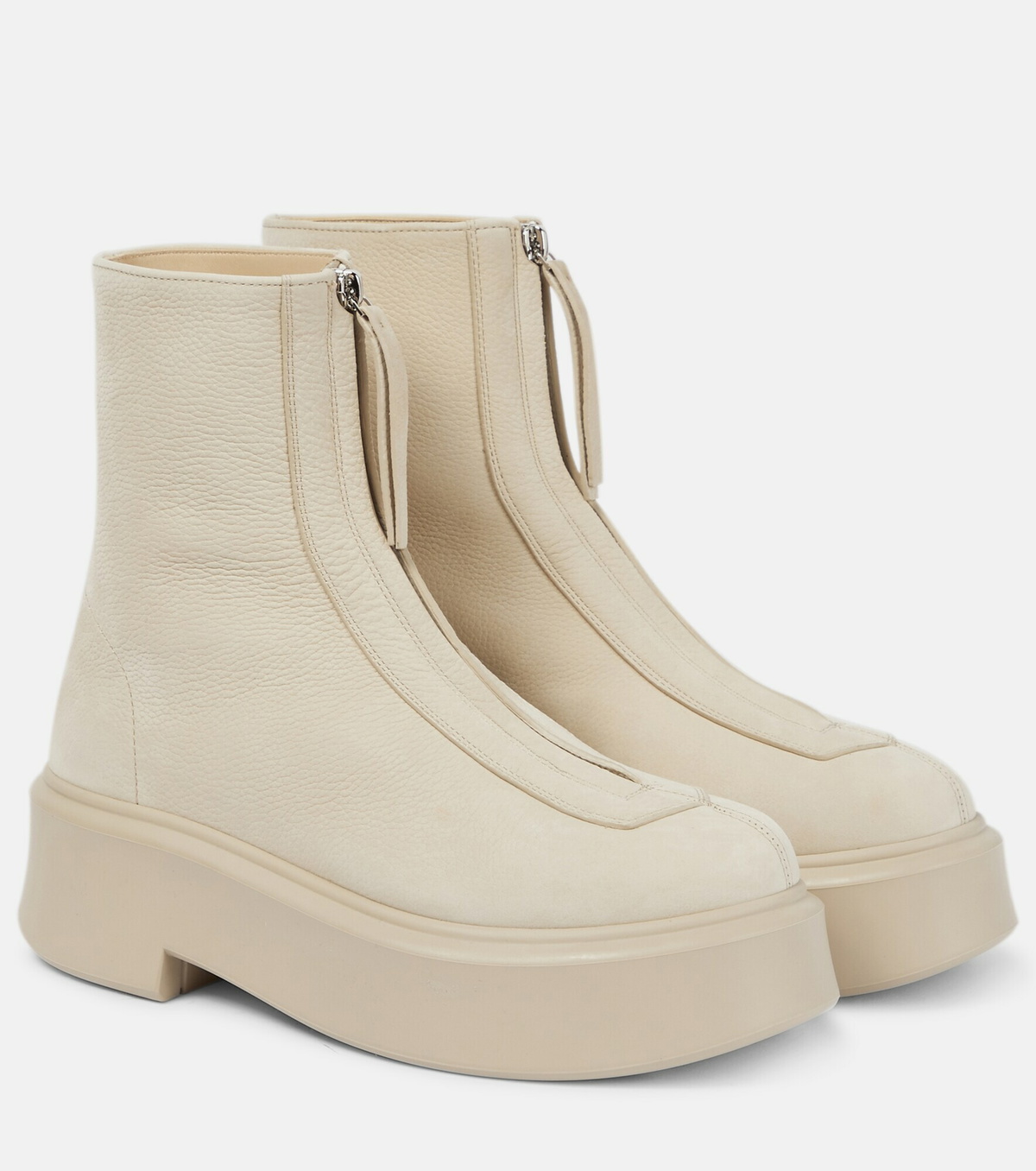 The Row Zipped 1 leather ankle boots The Row