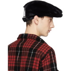 Dsquared2 Black and White Faux-Fur Driver Hat