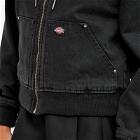 Dickies Women's Duck Canvas Sherpa Lined Jacket in Stone Washed Black