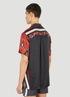 Dragon Print Bowling Shirt in Red