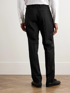 Etro - Slim-Fit Silk-Blend Trimmed Stretch-Wool Twill Tuxedo Trousers - Black