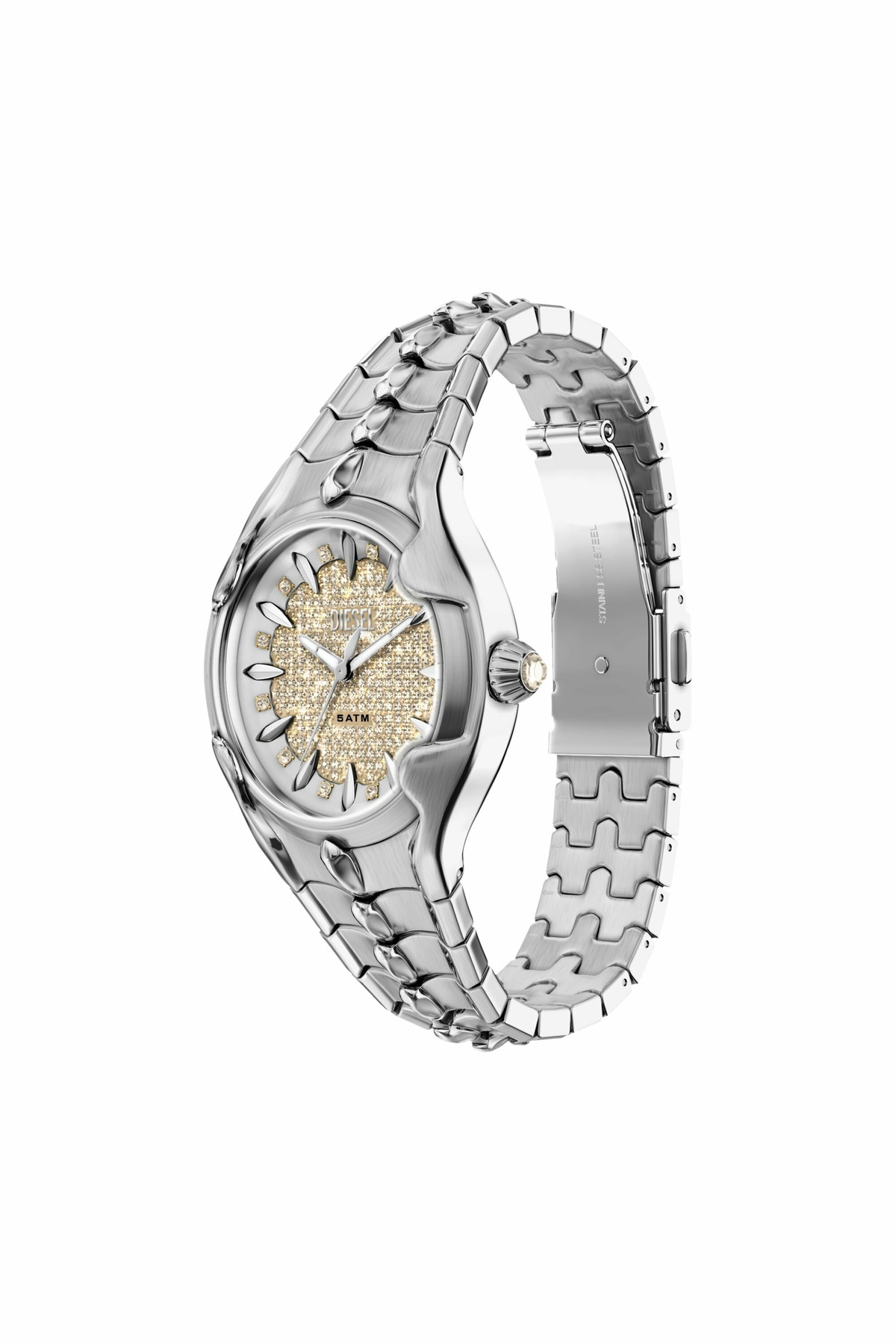 Diesel Vert Stainless Steel Watch - Timeframes Mens in Silver Diesel