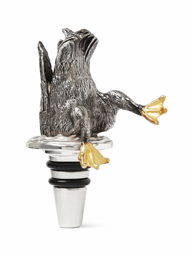 Photo: Asprey - Oxidised Sterling Silver Duck Bottle Stopper